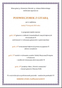 Podwieczorek z gitarą; Czasław 27.11.2013 r.