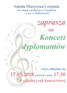 Koncert uczniów kończących Szkołę Muzyczną; Sułkowice 17 maja 2018