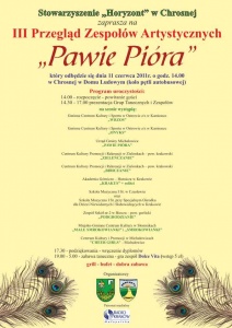 III Przegląd Zespołów Artystycznych "Pawie Pióra"; Chrosna 11.06.2011 r.